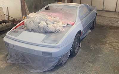 Lotus Esprit in for a full repaint.