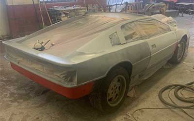 Lotus Esprit in for a full repaint.