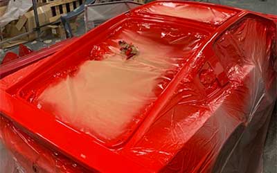 Lotus Esprit in for a full repaint.