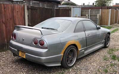 Nissan GTS-T in for refitting of body kit and full colour change repaint.