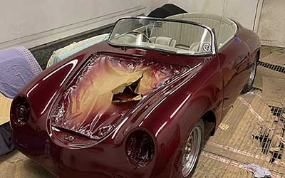 Porsche 356 Body painted and ready for polish